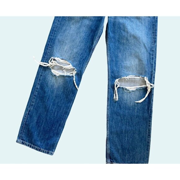 LEVI'S Low Pro Straight Distressed Slouchy Relaxed Mid Rise Jeans Size 28 - Picture 4 of 8